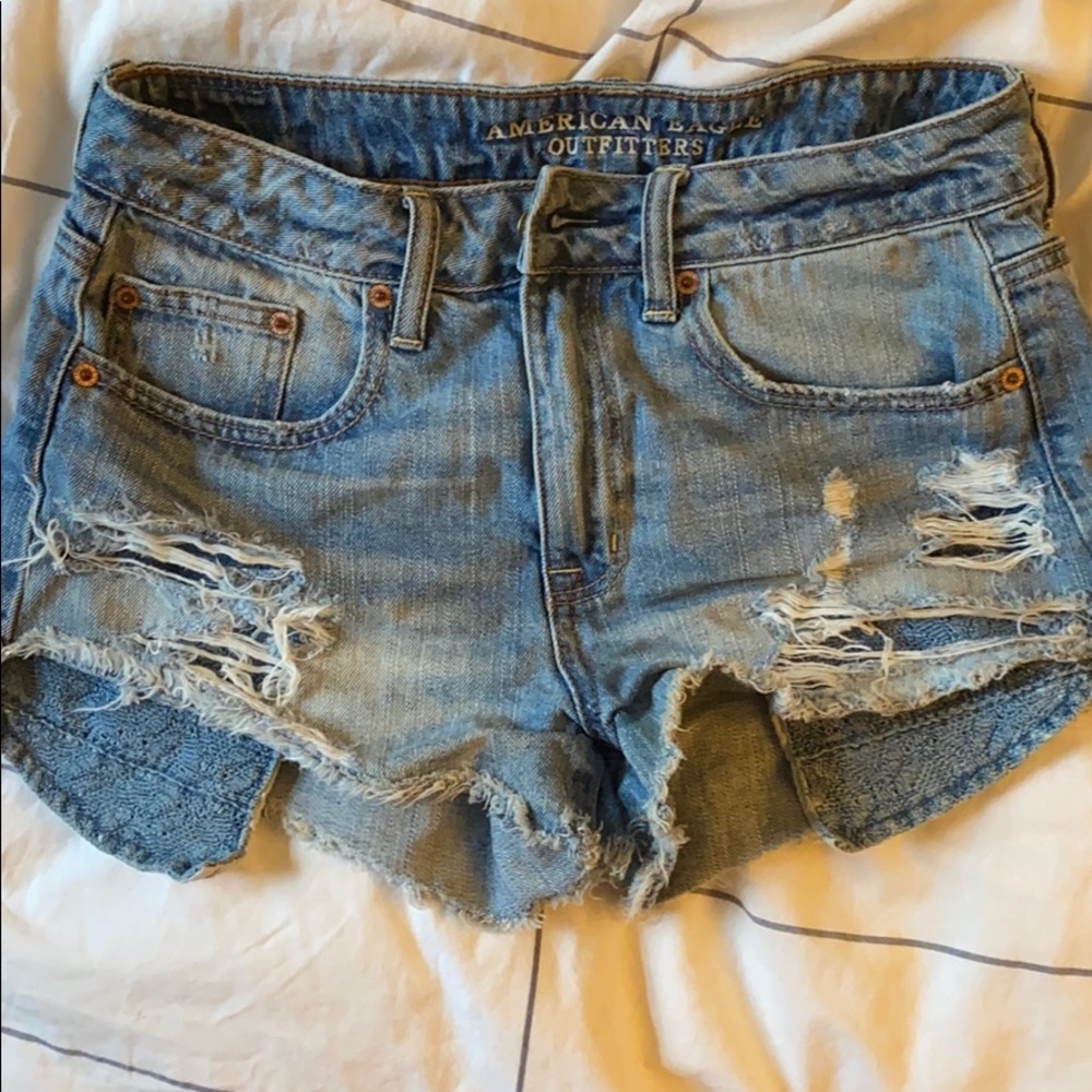 American eagle high rise festival Jean shorts